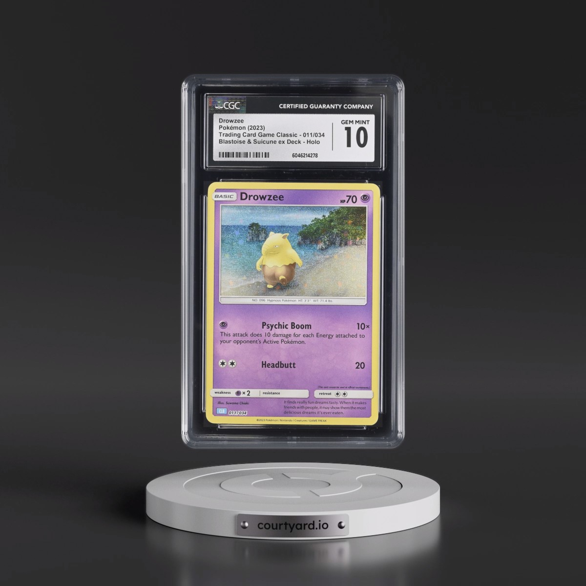 2023 Trading Card Game Classic - CLV, CLC, CLB #011/034 Drowzee - Blastoise & Suicune ex Deck - CLB Holo (CGC 10 GEM MINT)