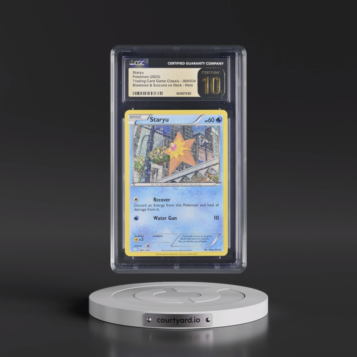 2023 Trading Card Game Classic - CLV, CLC, CLB Staryu - Blastoise & Suicune ex Deck - CLB Holo #004/034 CGC 10