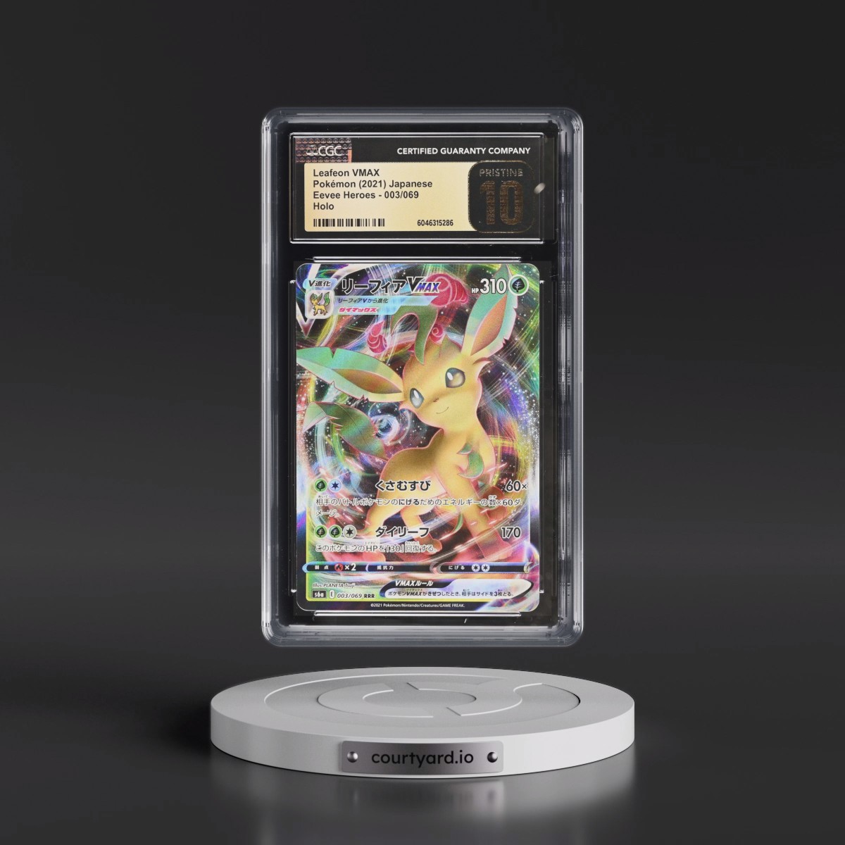 2021 Eevee Heroes #003/069 Leafeon VMAX - Holo (CGC 10 PRISTINE)