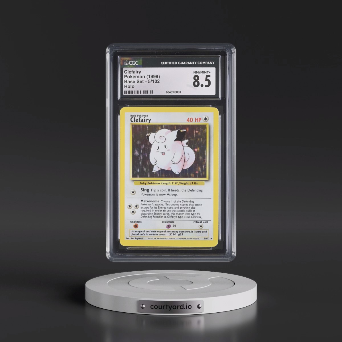 1999 Base Set #5/102 Clefairy - Holo (CGC 8.5 NM-MT+)