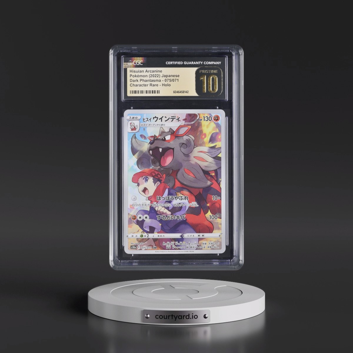 2021 Dark Phantasma Hisuian Arcanine - Character Rare Holo #075/071 CGC 10