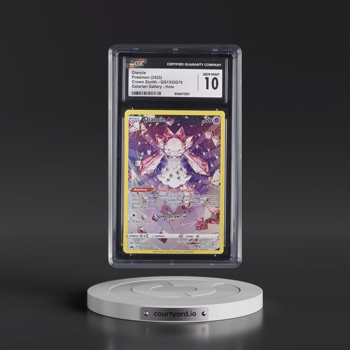 2023 Crown Zenith #GG13/GG70 Diancie - Galarian Gallery Holo (CGC 10 GEM MINT)