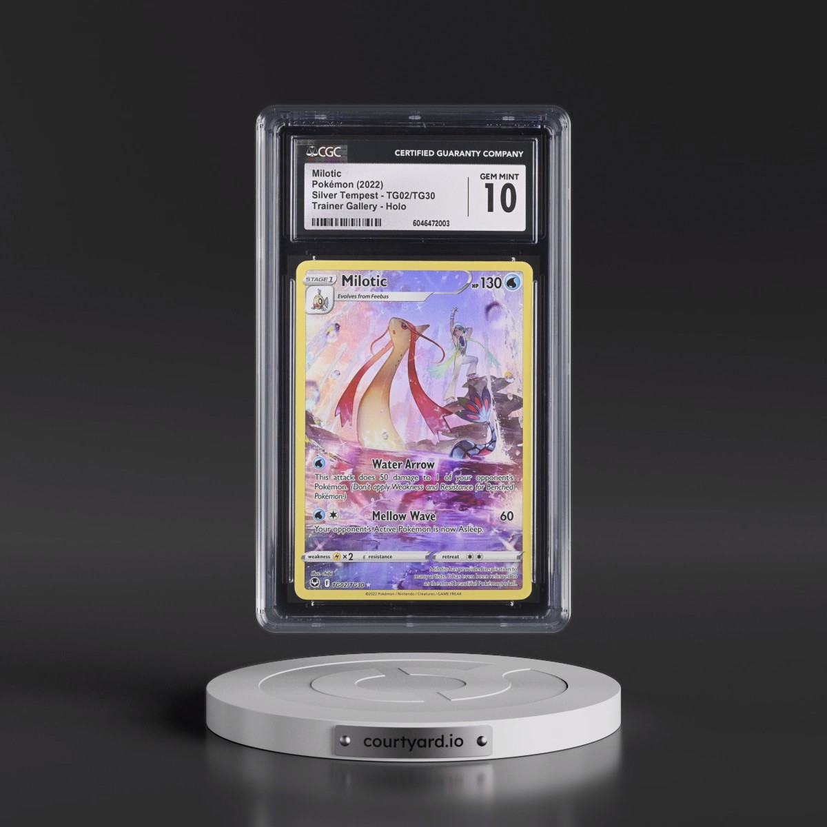 2022 Silver Tempest #TG02/TG30 Milotic - Trainer Gallery Holo (CGC 10 GEM MINT)