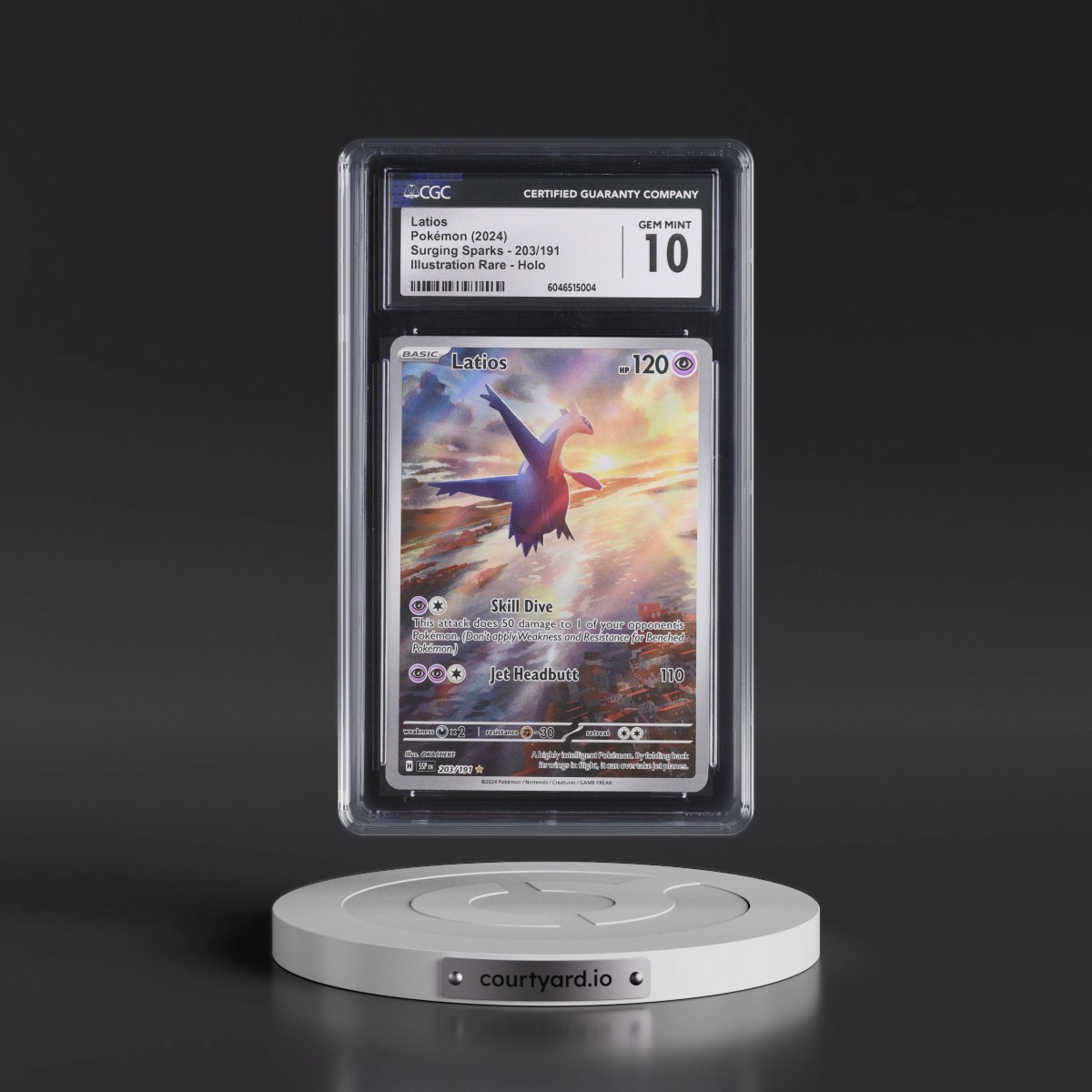 2024 Surging Sparks - SSP EN #203/191 Latios - Illustration Rare Holo (CGC 10 GEM MINT)