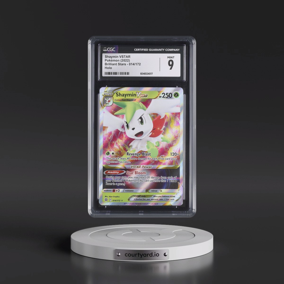 2022 Brilliant Stars #014/172 Shaymin VSTAR - Holo (CGC 9 MINT)