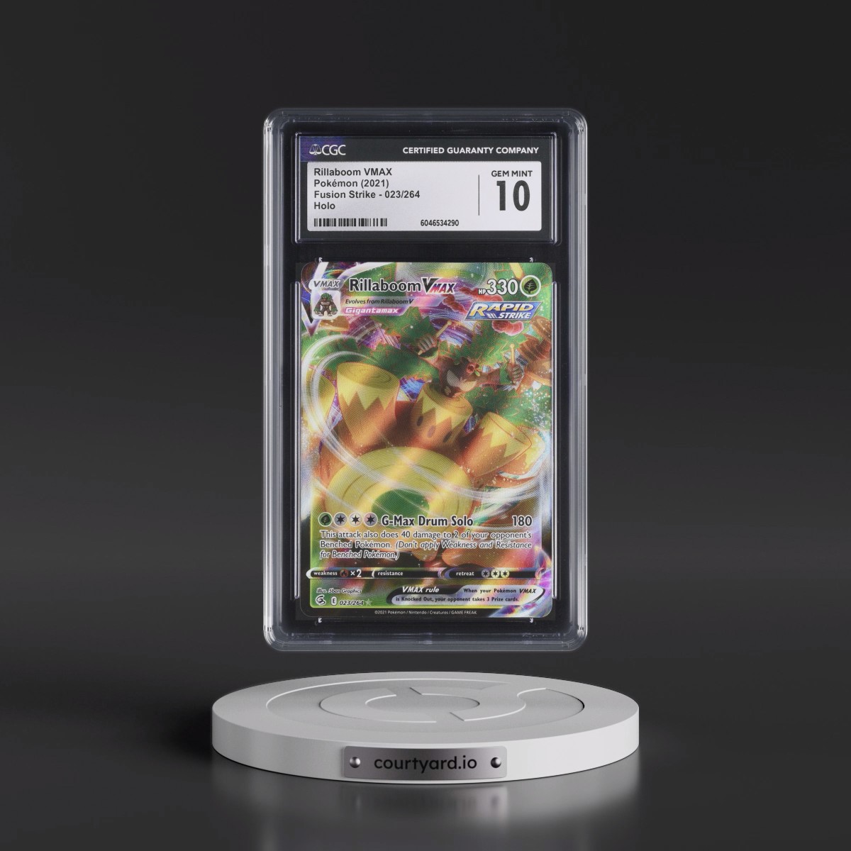 2019 Fusion Strike #023/264 Rillaboom VMAX - Holo (CGC 10 GEM MINT)