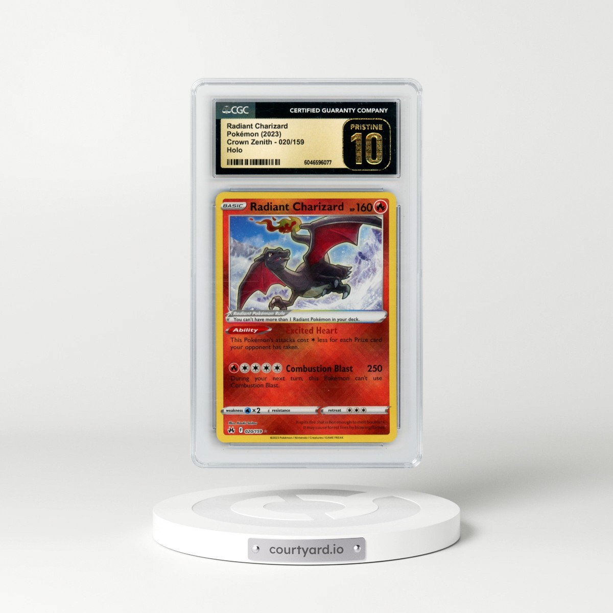 2022 Crown Zenith #020/159 Radiant Charizard - Holo (CGC 10 PRISTINE)