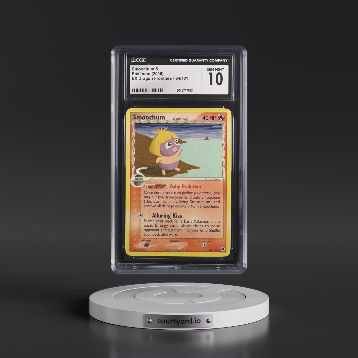 2006 EX Dragon Frontiers #64/101 Smoochum δ (CGC 10 GEM MINT)