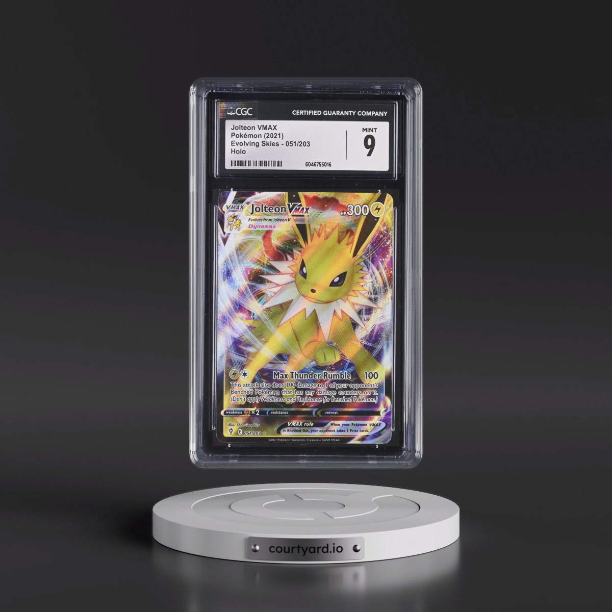 2021 Evolving Skies #051/203 Jolteon VMAX - Holo (CGC 9 MINT)