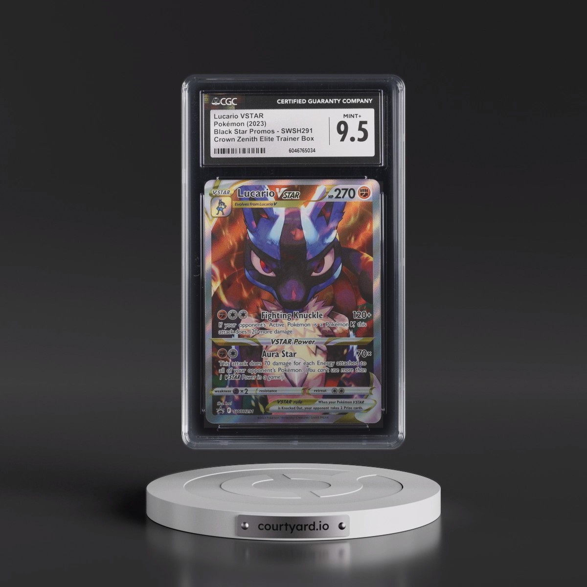 2017 Black Star Promos - Sword & Shield #SWSH291 Lucario VSTAR - Crown Zenith Elite Trainer Box (Holo) (CGC 9.5 MINT+)
