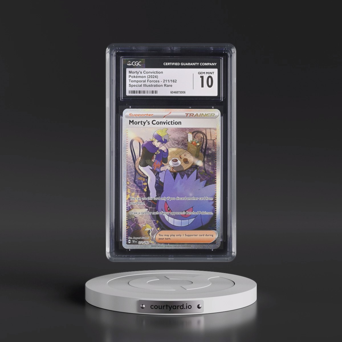 2023 Temporal Forces - TEF EN #211/162 Morty's Conviction - Special Illustration Rare (Holo) (CGC 10 GEM MINT)