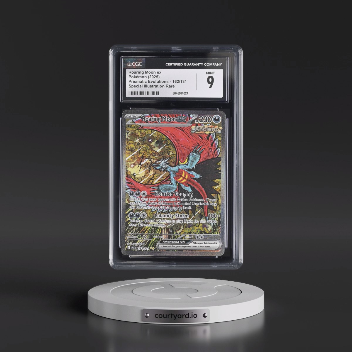 2024 Prismatic Evolutions - PRE EN #162/131 Roaring Moon ex - Special Illustration Rare (Holo) (CGC 9 MINT)