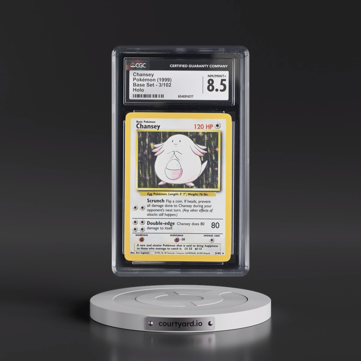 1999 Base Set #3/102 Chansey - Holo (CGC 8.5 NM-MT+)