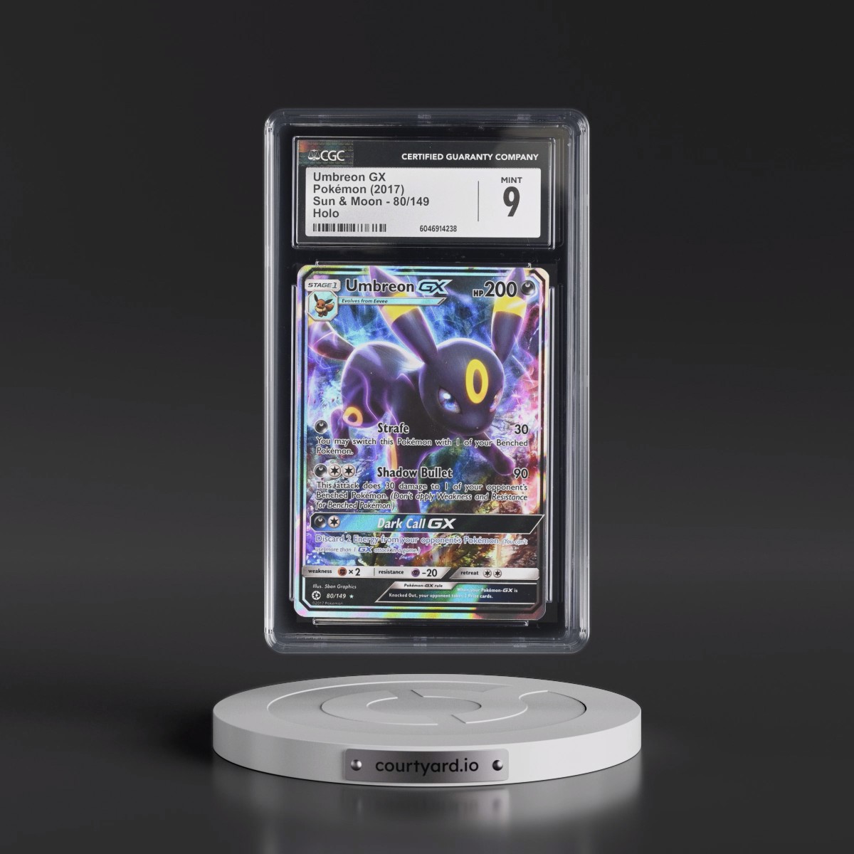 2017 Sun & Moon #80/149 Umbreon GX - Holo (CGC 9 MINT)