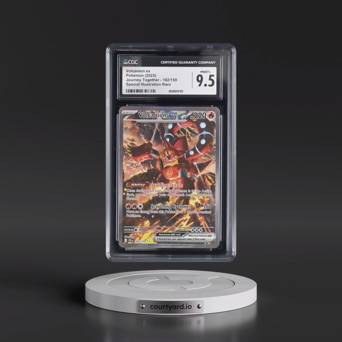 2024 Journey Together - JTG EN #182/159 Volcanion ex - Special Illustration Rare (Holo) (CGC 9.5 MINT+)