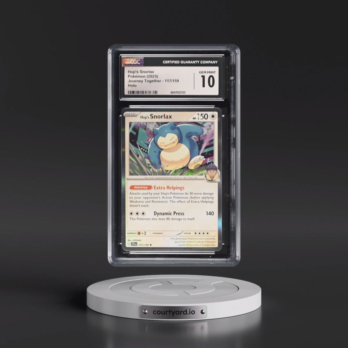 2024 Journey Together - JTG EN #117/159 Hop's Snorlax - Holo (CGC 10 GEM MINT)