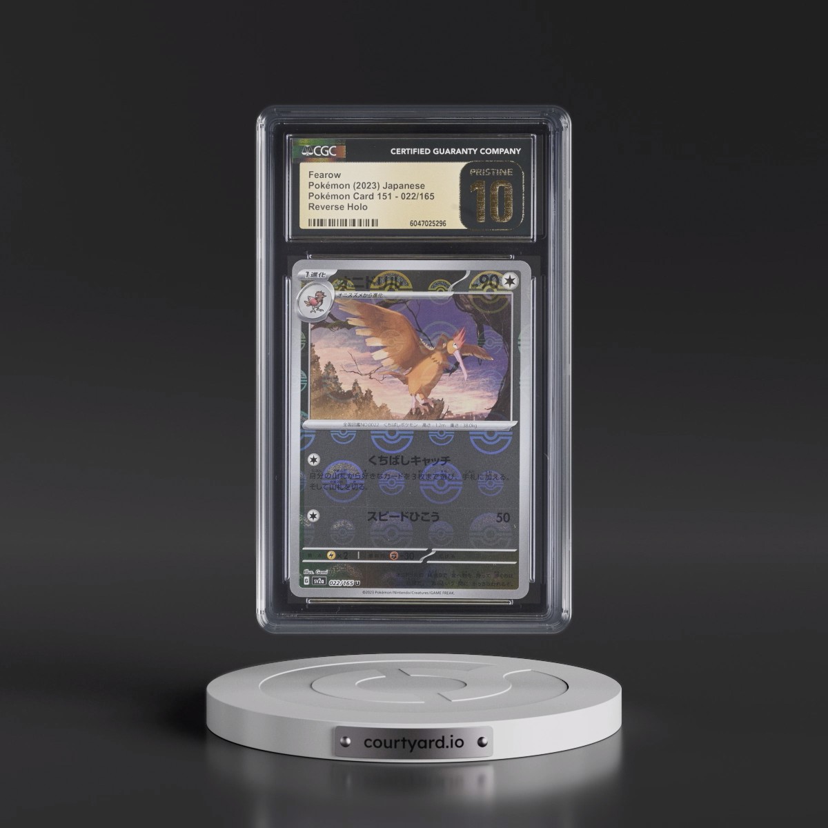 2023 Pokémon Card 151 #022/165 Fearow - Reverse Holo Poké Ball (CGC 10 PRISTINE)