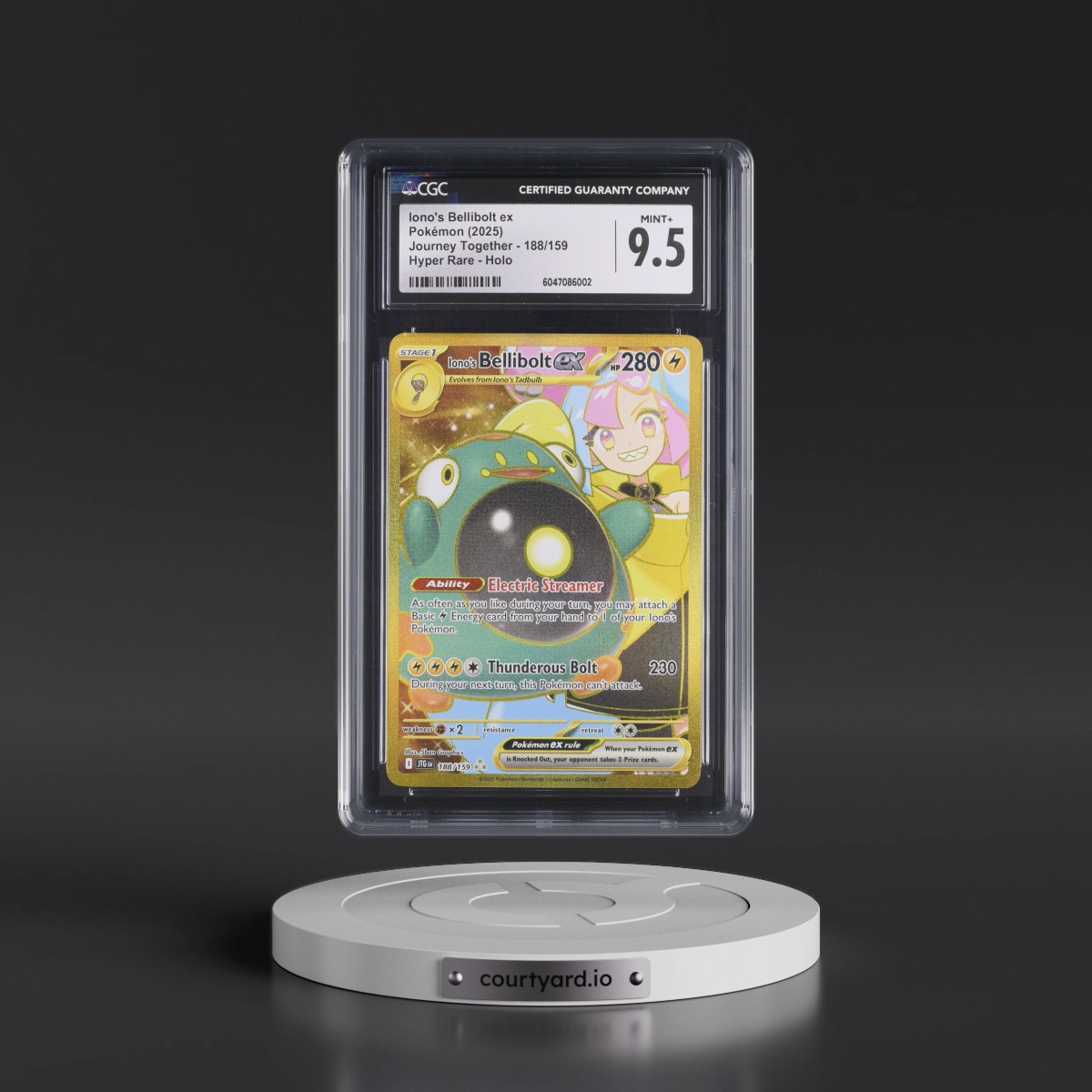 2024 Journey Together - JTG EN #188/159 Iono's Bellibolt ex - Hyper Rare Holo (CGC 9.5 MINT+)