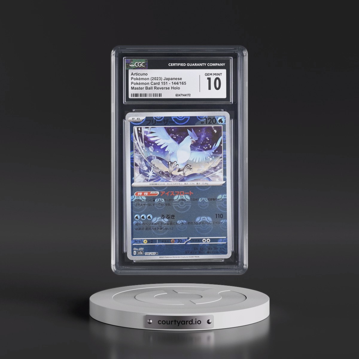 2023 Pokémon Card 151 #144/165 Articuno - Reverse Holo Master Ball (CGC 10 GEM MINT)