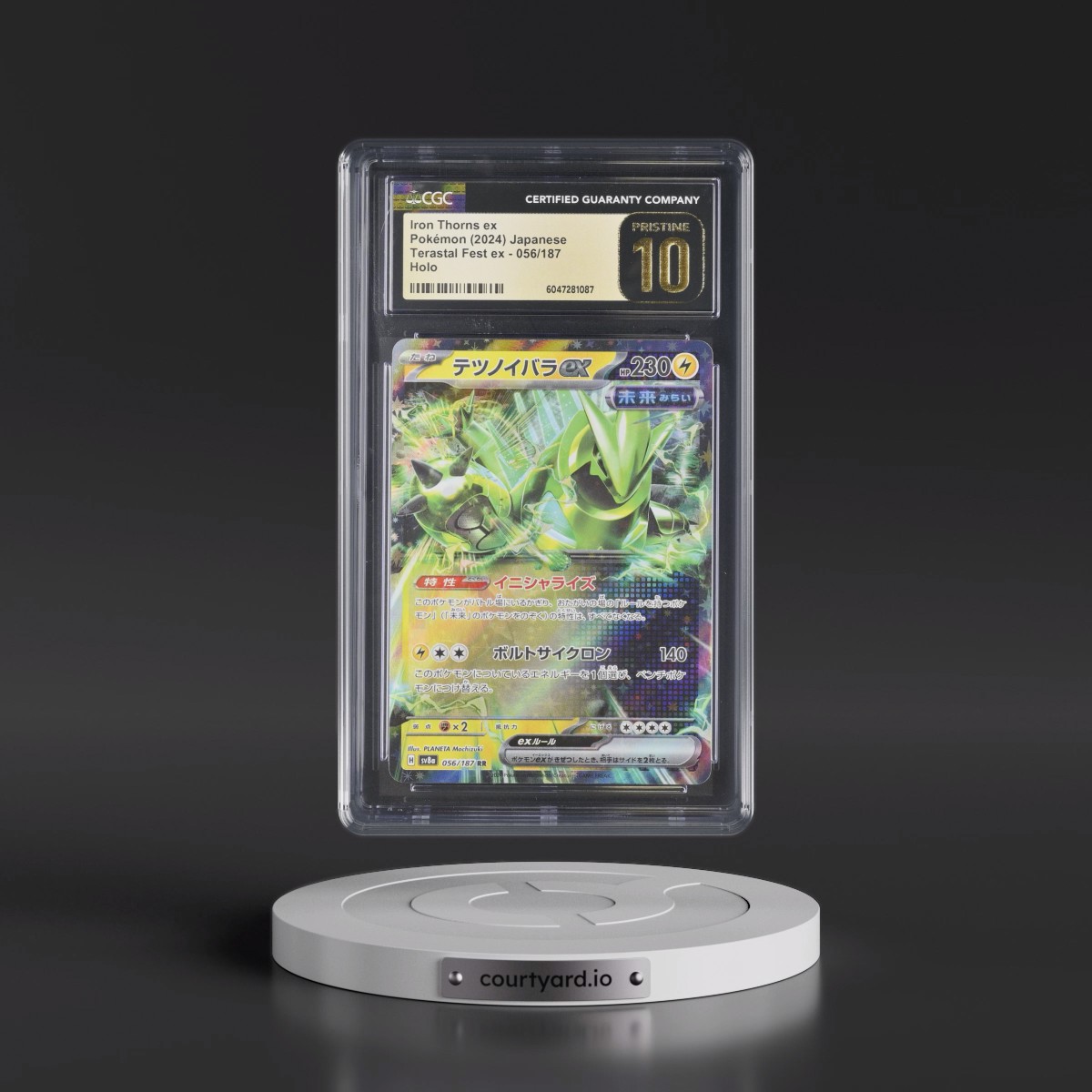 2024 High Class Pack: Terastal Fest ex - sv8a #056/187 Iron Thorns ex - Holo (CGC 10 PRISTINE)