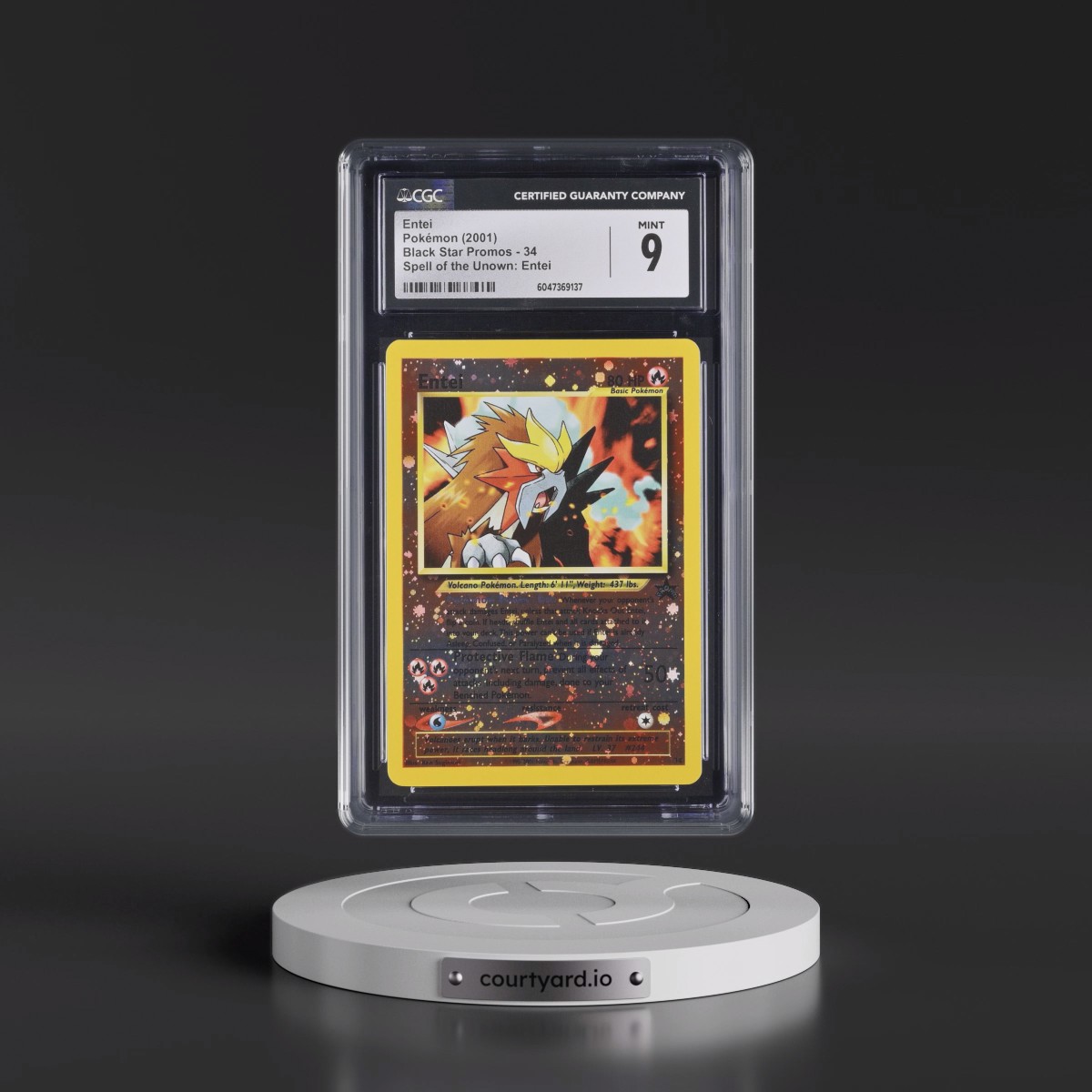 1999 Black Star Promos #34 Entei - Reverse Holo Spell of the Unown: Entei () (CGC 9 MINT)