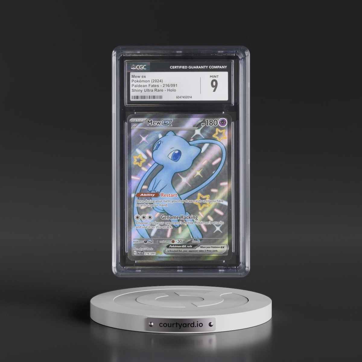 2024 Paldean Fates - PAF EN #216/091 Mew ex - Shiny Ultra Rare Holo (CGC 9 MINT)