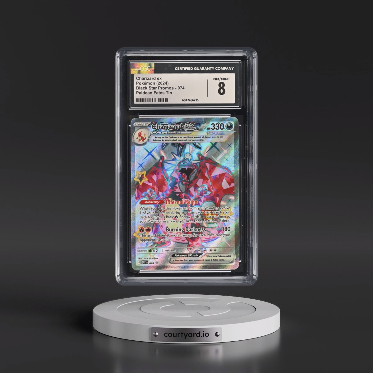 2023 Black Star Promos - Scarlet & Violet SVP EN #074 Charizard ex - Paldean Fates Tin (Holo) (CGC 8 NM-MT)