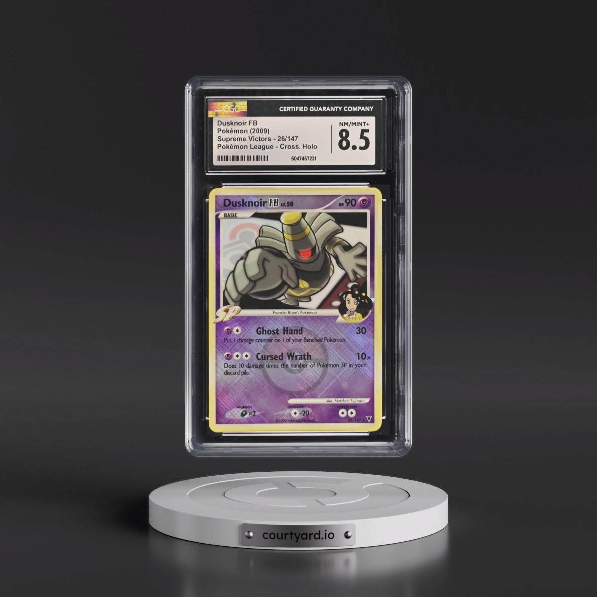 2009 Supreme Victors #26/147 Dusknoir FB - Pokémon League Crosshatch Holo (Cross. Holo) (CGC 8.5 NM-MT+)