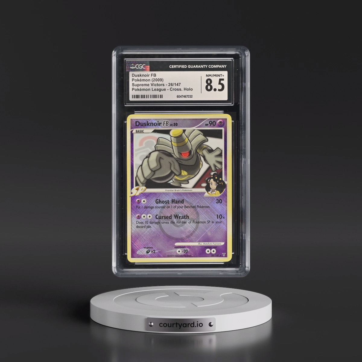 2009 Supreme Victors #26/147 Dusknoir FB - Pokémon League Crosshatch Holo (Cross. Holo) (CGC 8.5 NM-MT+)