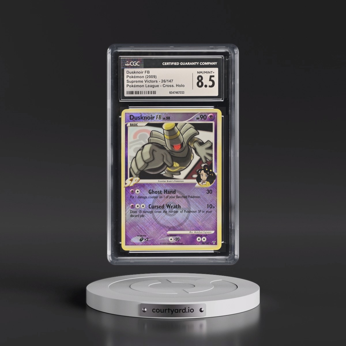 2009 Supreme Victors #26/147 Dusknoir FB - Pokémon League Crosshatch Holo (Cross. Holo) (CGC 8.5 NM-MT+)