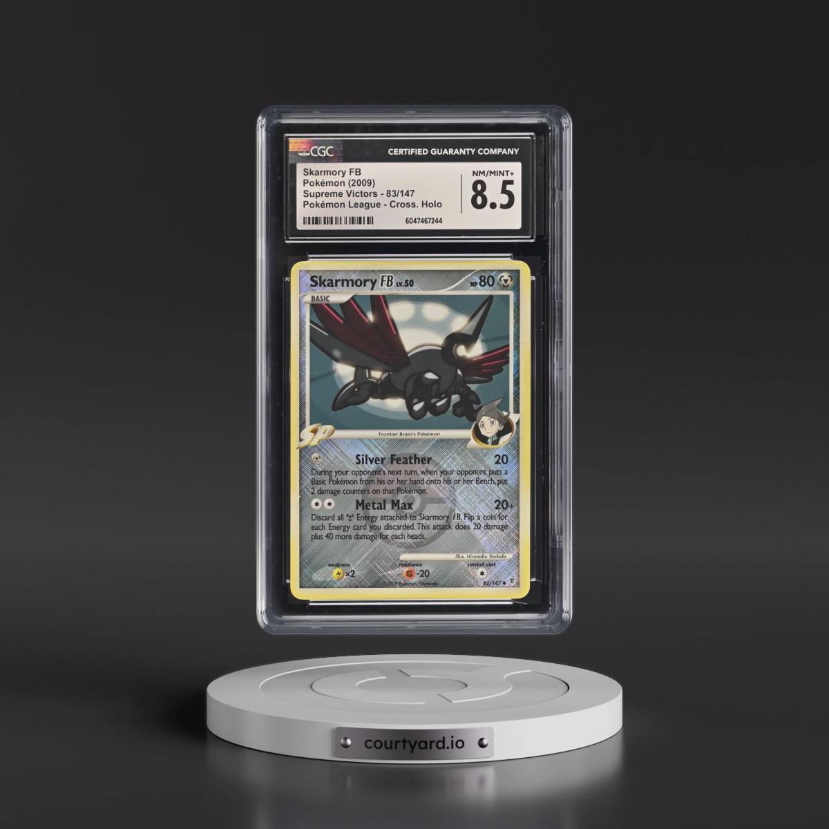 2009 Supreme Victors #83/147 Skarmory FB - Pokémon League Crosshatch Holo (Cross. Holo) (CGC 8.5 NM-MT+)