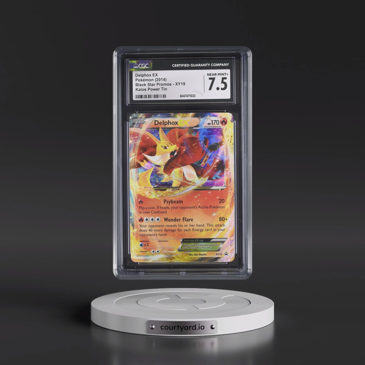 2013 Black Star Promos #XY19 Delphox EX - Holo Kalos Power Tin (CGC 7.5 NM+)