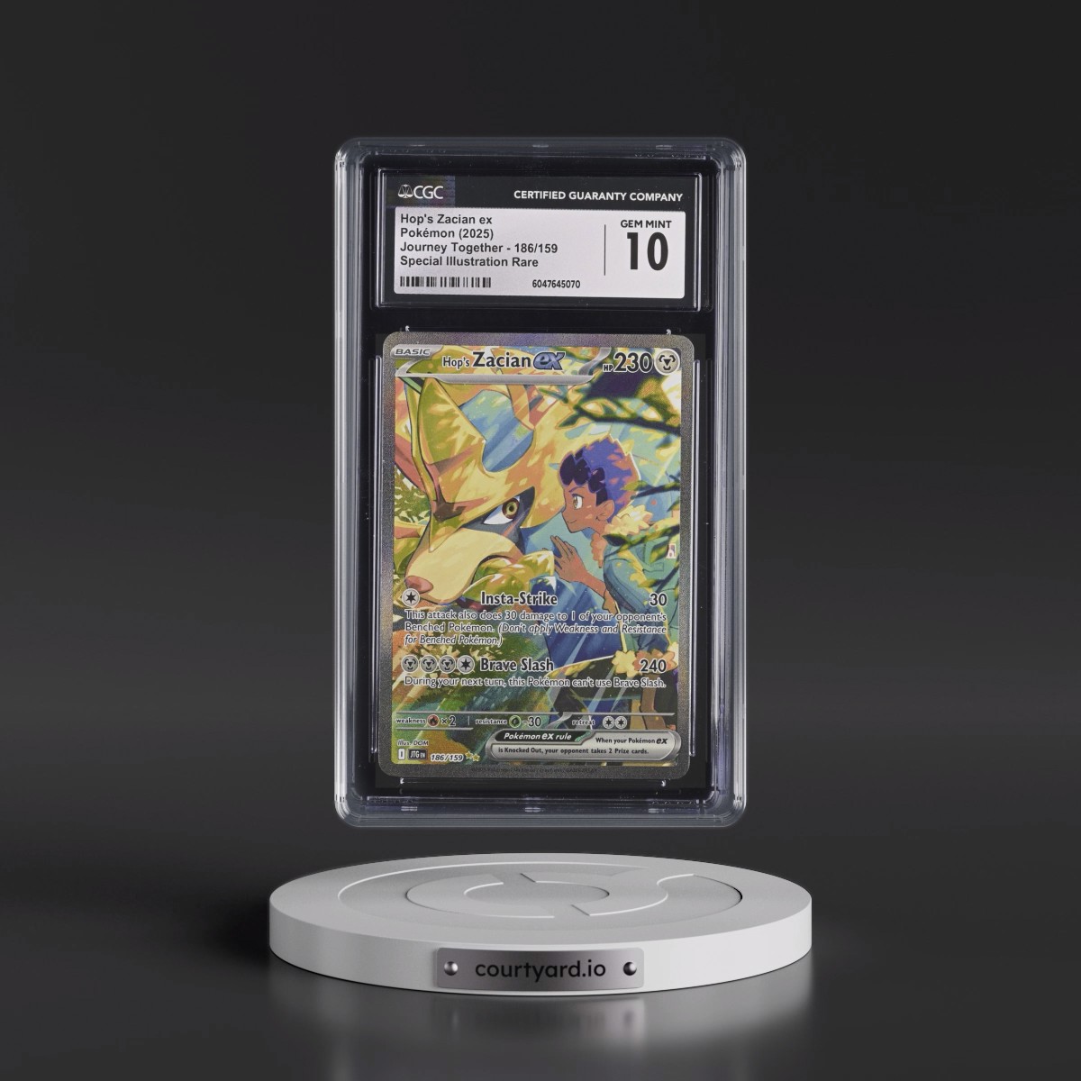 2024 Journey Together - JTG EN #186/159 Hop's Zacian ex - Special Illustration Rare (Holo) (CGC 10 GEM MINT)