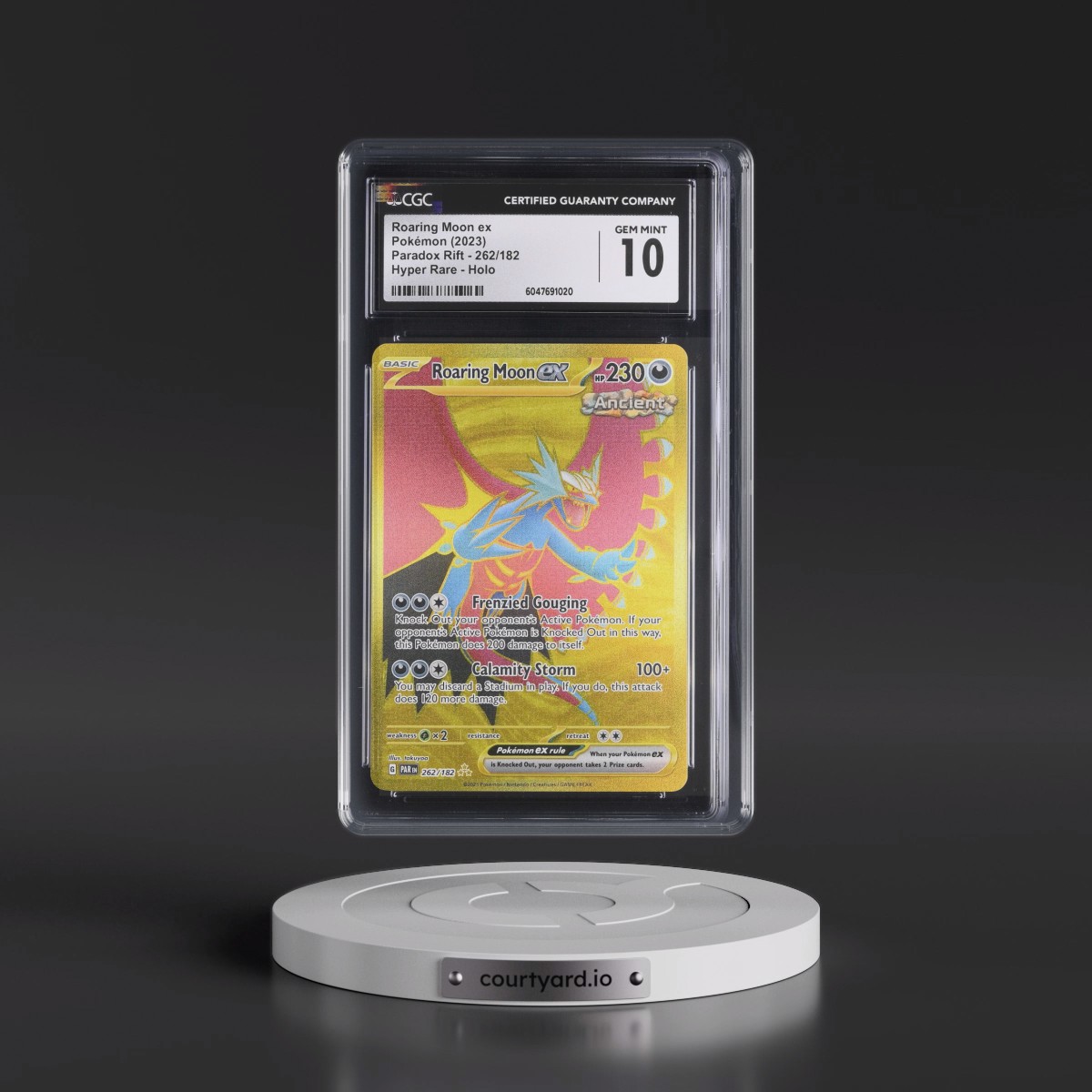 2023 Paradox Rift - PAR EN #262/182 Roaring Moon ex - Hyper Rare Holo (CGC 10 GEM MINT)