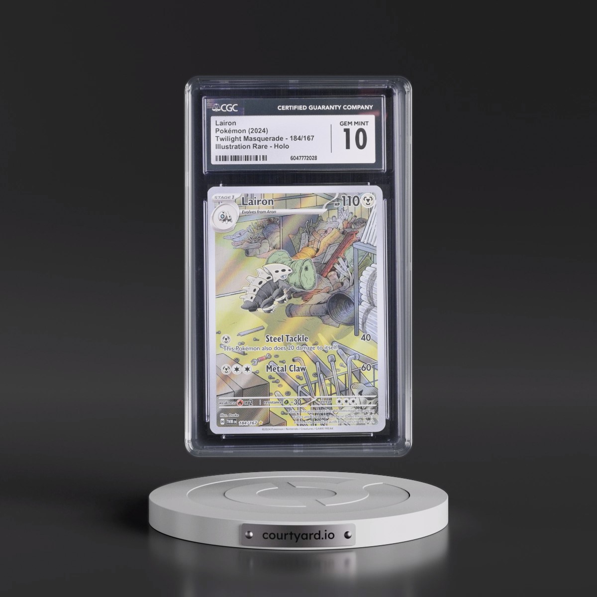 2024 Twilight Masquerade - TWM EN #184/167 Lairon - Illustration Rare Holo (CGC 10 GEM MINT)