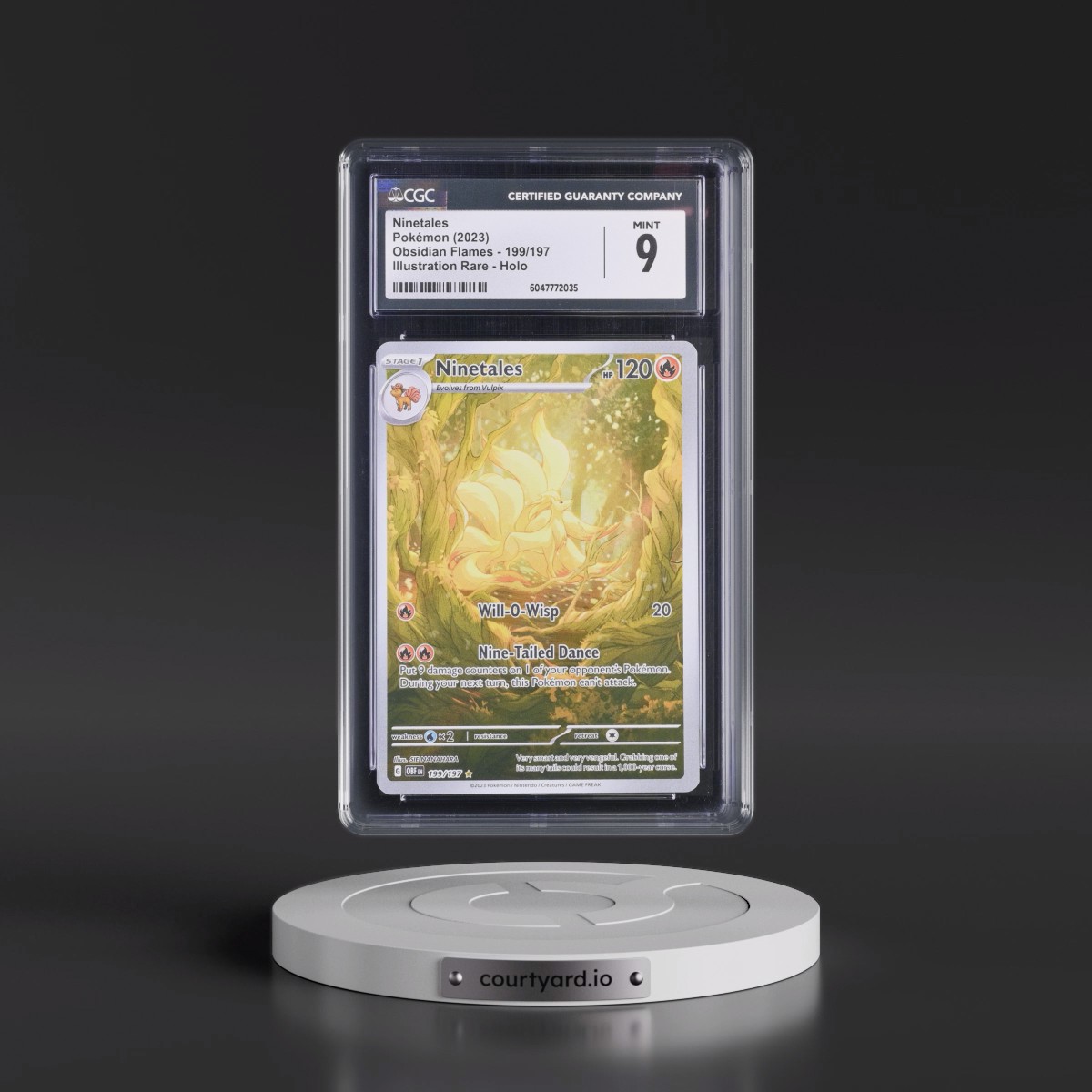 2023 Obsidian Flames - OBF EN #199/197 Ninetales - Illustration Rare Holo (CGC 9 MINT)