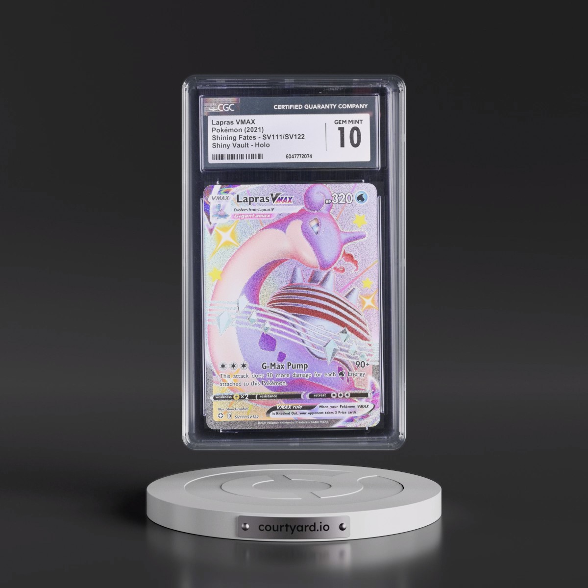 2021 Shining Fates #SV111/SV122 Lapras VMAX - Shiny Vault Holo (CGC 10 GEM MINT)