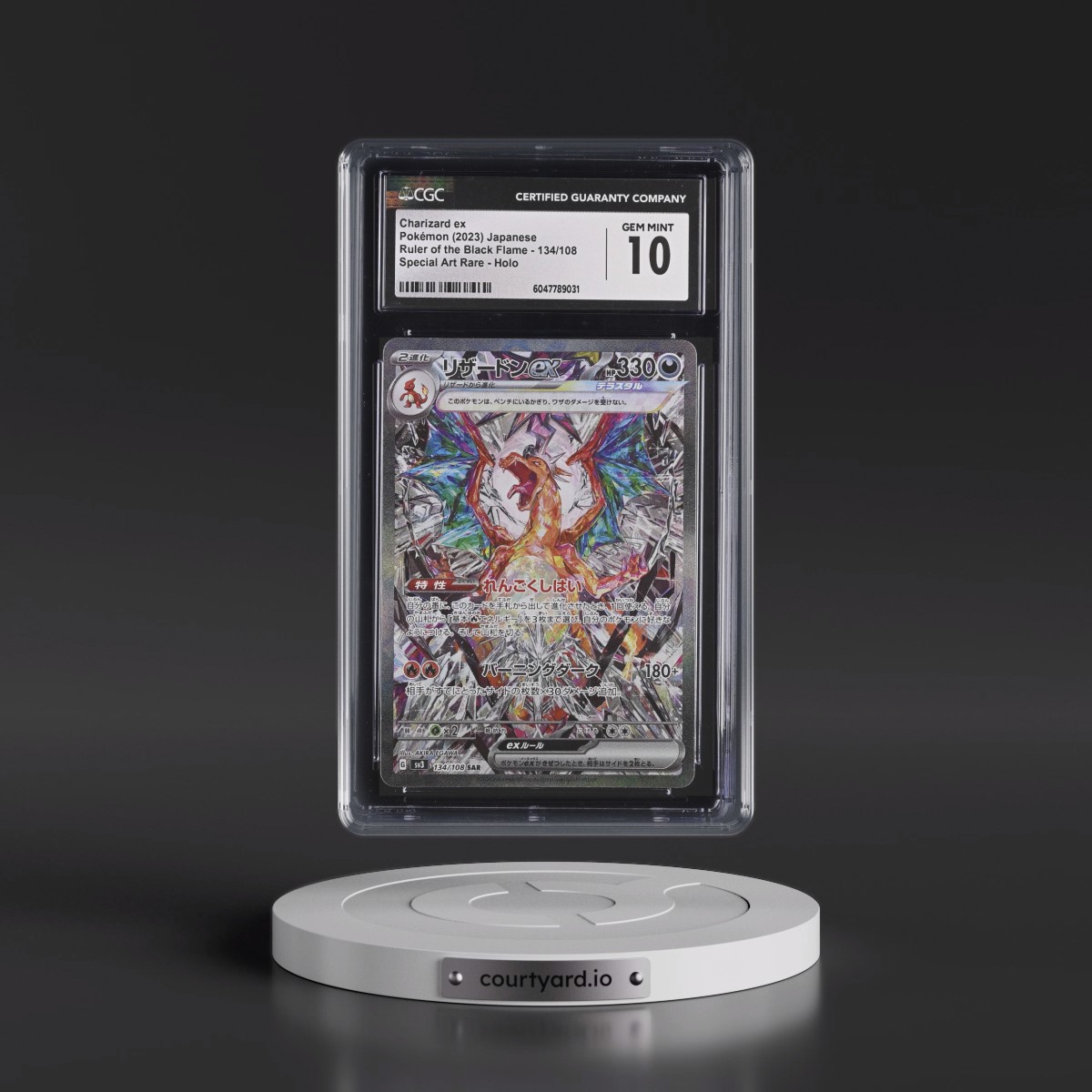 2023 Ruler of the Black Flame #134/108 Charizard ex - Special Art Rare Holo (CGC 10 GEM MINT)