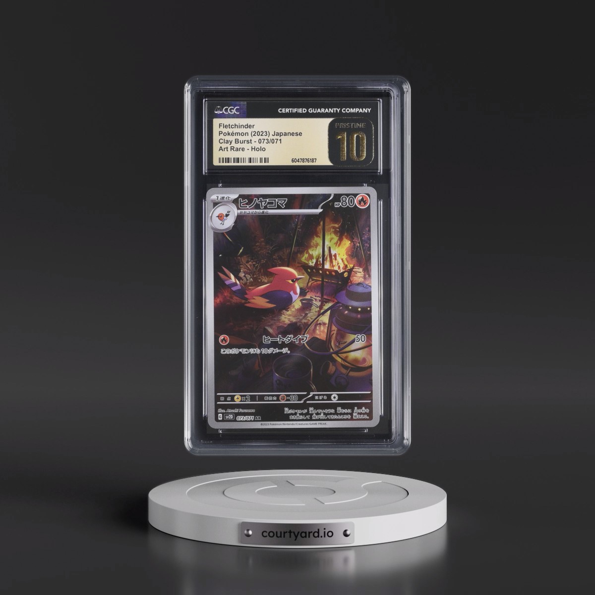 2023 Pokémon Sv2d-Clay Burst #073 Fletchinder - Art Rare (CGC 10 PRISTINE)