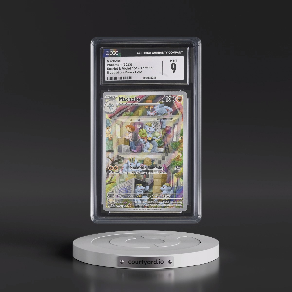 2023 Scarlet & Violet 151 - MEW EN #177/165 Machoke - Illustration Rare Holo (CGC 9 MINT)