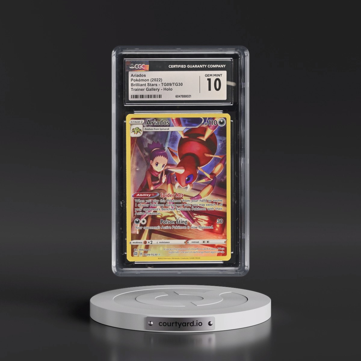 2022 Brilliant Stars #TG09/TG30 Ariados - Trainer Gallery Holo (CGC 10 GEM MINT)