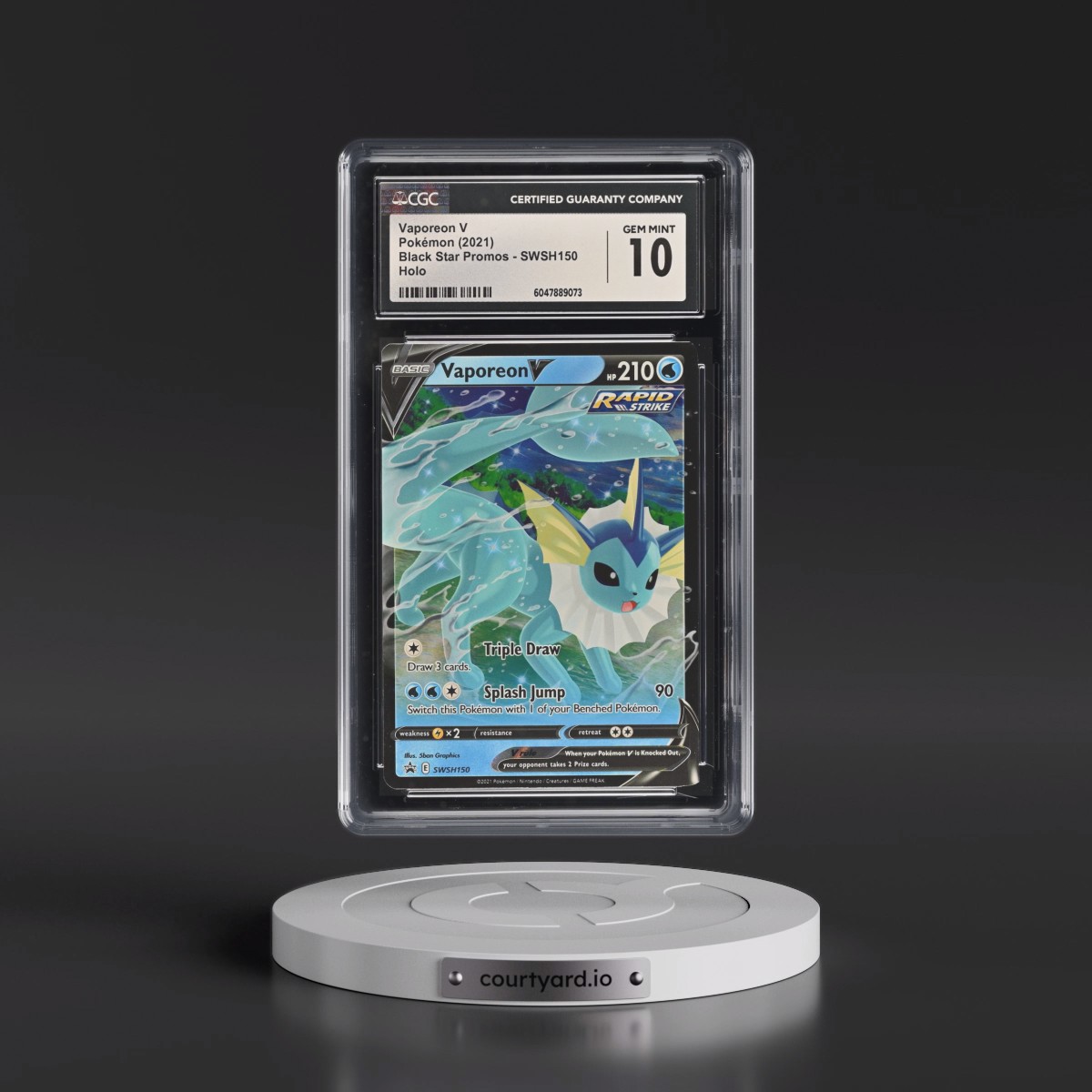 2017 Black Star Promos - Sword & Shield #SWSH150 Vaporeon V - Holo (CGC 10 GEM MINT)