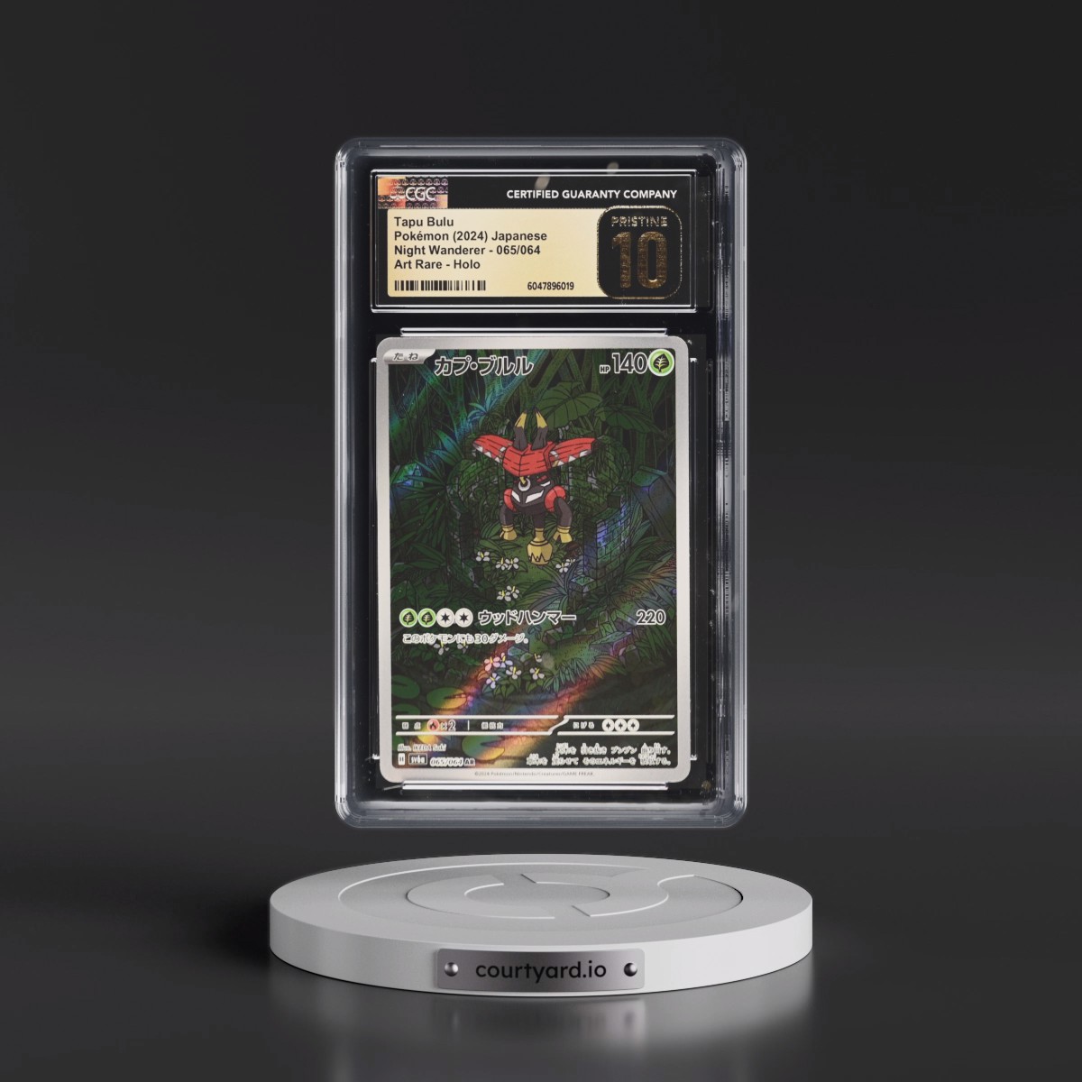 2024 Night Wanderer #065/064 Tapu Bulu - Art Rare Holo (CGC 10 PRISTINE)