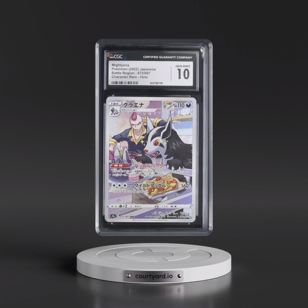 2022 Battle Region #072/067 Mightyena - Character Rare Holo (CGC 10 GEM MINT)