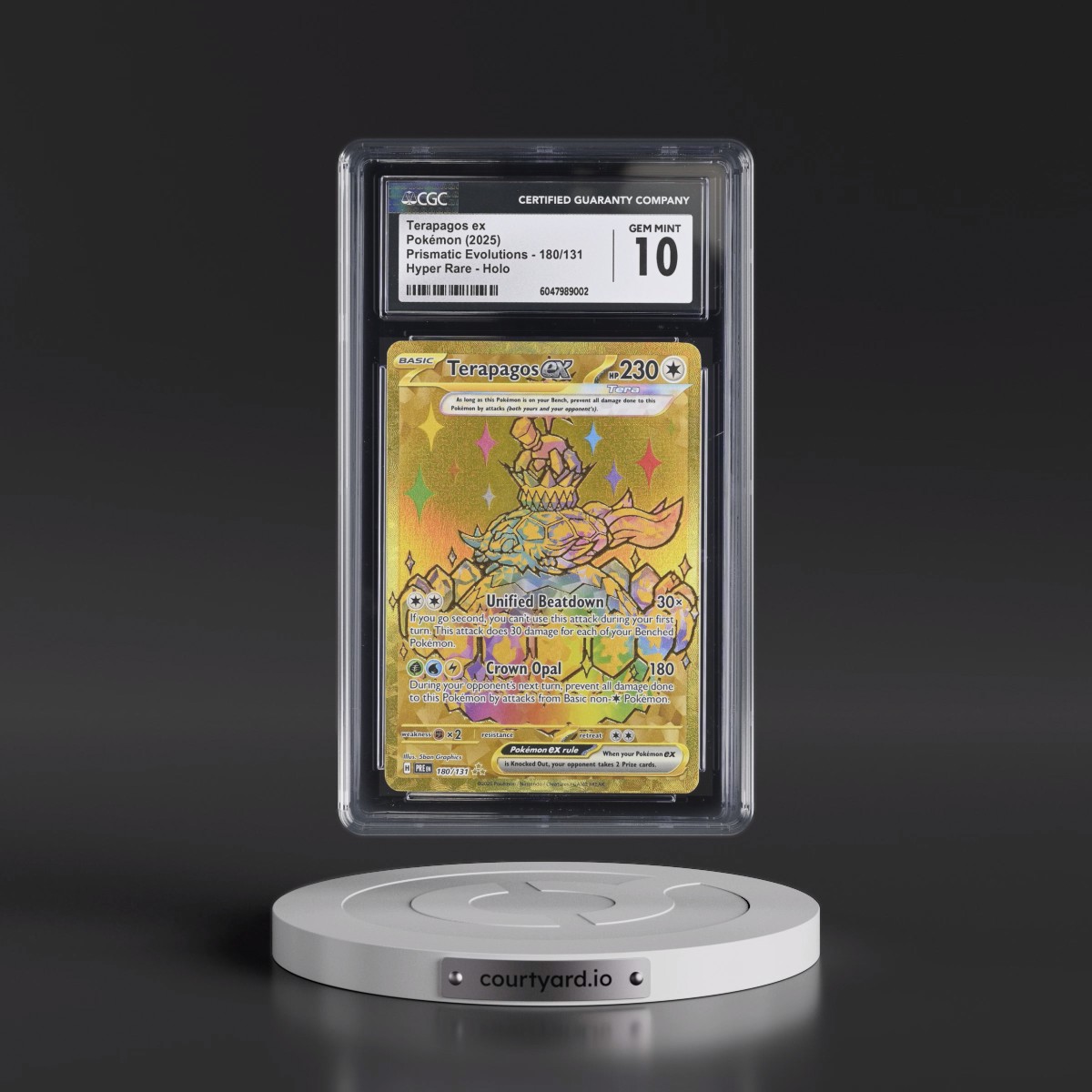 2025 Prismatic Evolutions - PRE EN #180/131 Terapagos ex - Hyper Rare Holo (CGC 10 GEM MINT)