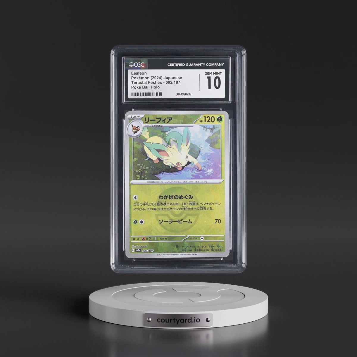 2024 Pokémon Sv8a-Terastal Fest EX #002 Leafeon - Reverse Holo (CGC 10 GEM MINT)