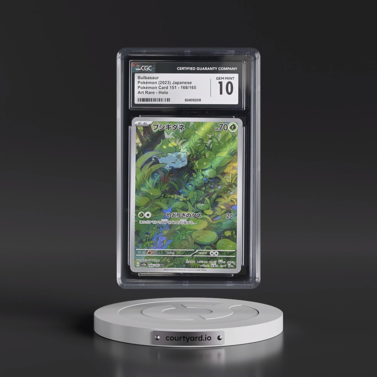 2023 Pokémon Card 151 #166/165 Bulbasaur - Art Rare Holo (CGC 10 GEM MINT)