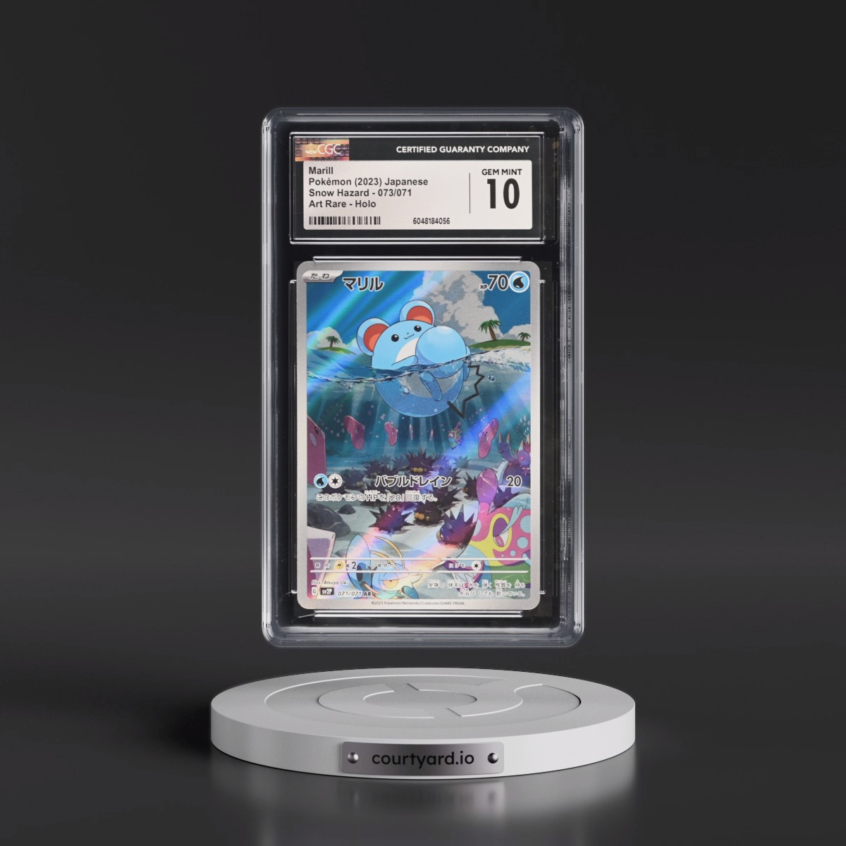 2023 Snow Hazard #073/071 Marill - Art Rare Holo (CGC 10 GEM MINT)