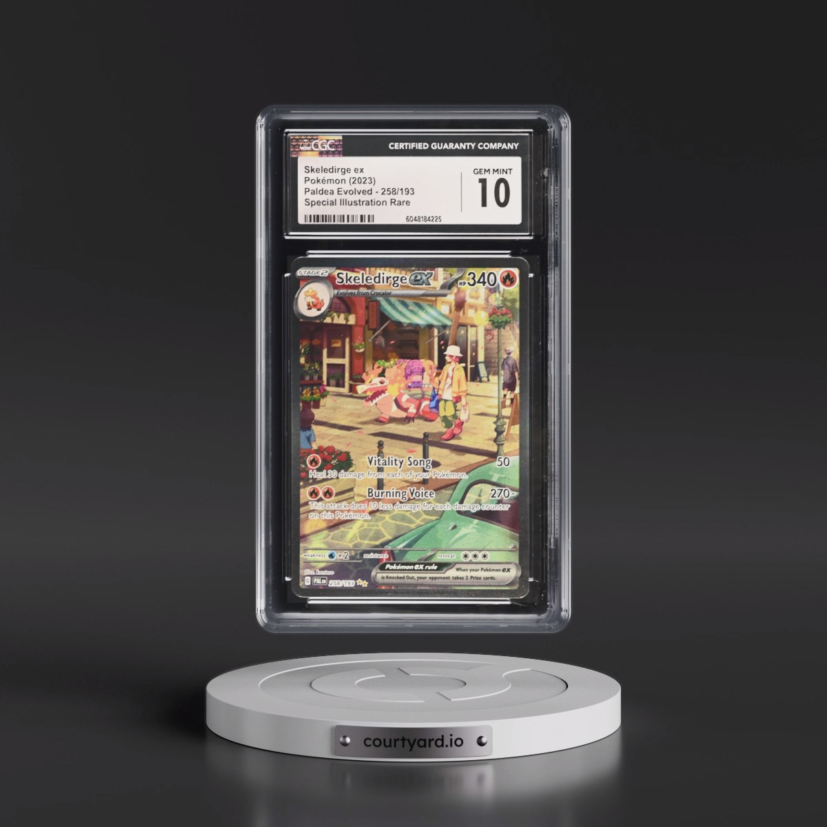2023 Paldea Evolved - PAL EN #258/193 Skeledirge ex - Special Illustration Rare (Holo) (CGC 10 GEM MINT)