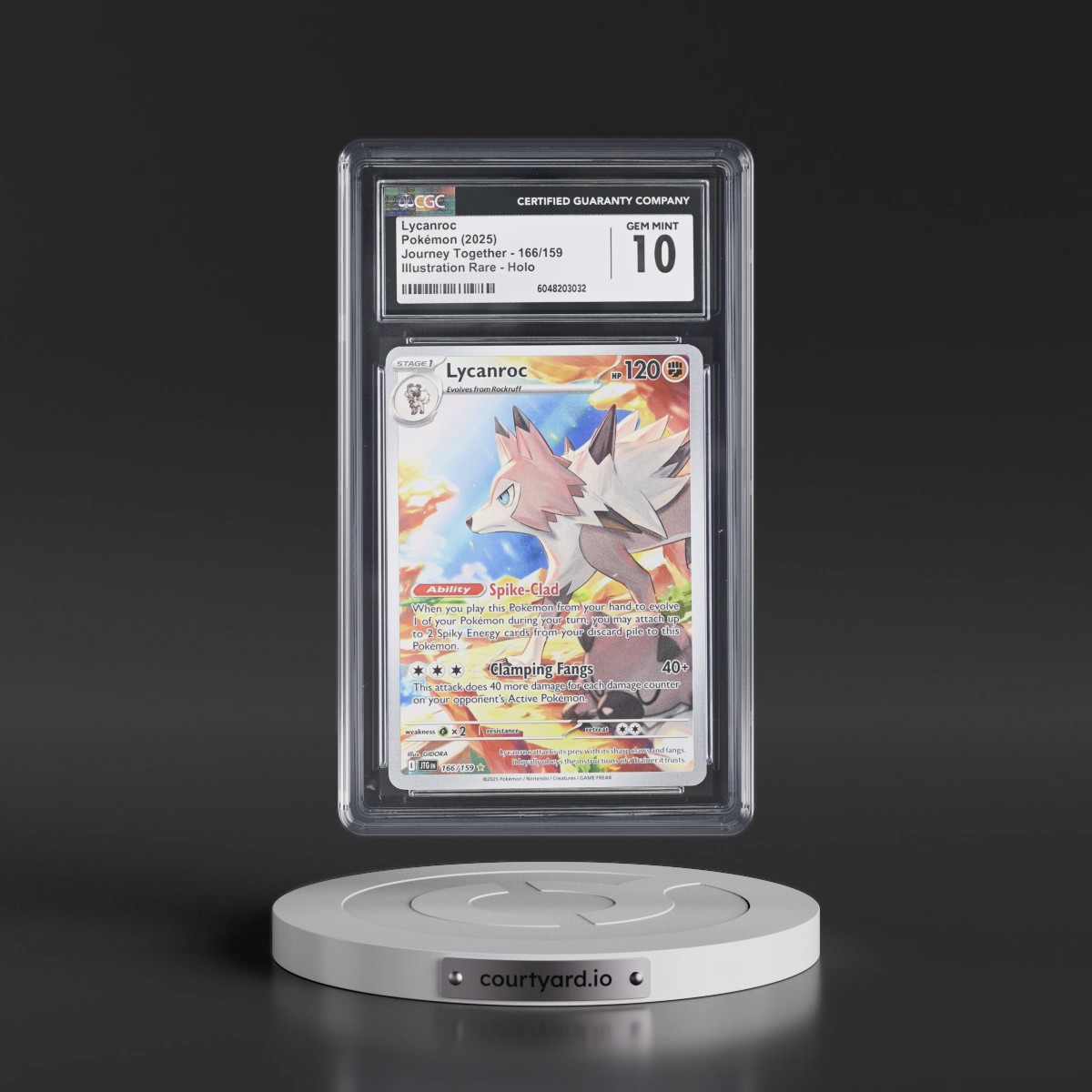 2025 Journey Together - JTG EN #166/159 Lycanroc - Illustration Rare Holo (CGC 10 GEM MINT)